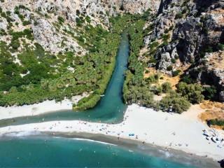 Kourtaliotiko waterfalls and Palm beach Image 7
