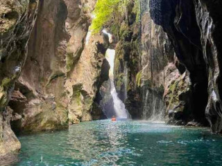 Kourtaliotiko waterfalls and Palm beach Image 4