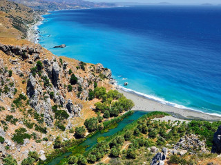 Kourtaliotiko waterfalls and Palm beach Image 14