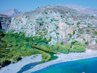 Kourtaliotiko waterfalls and Palm beach Image 16